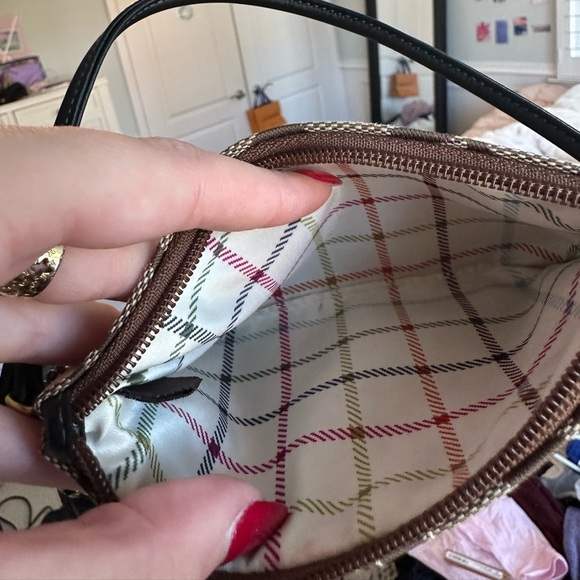 Coach Tan and Brown Signature Wristlet - Picture 6 of 6